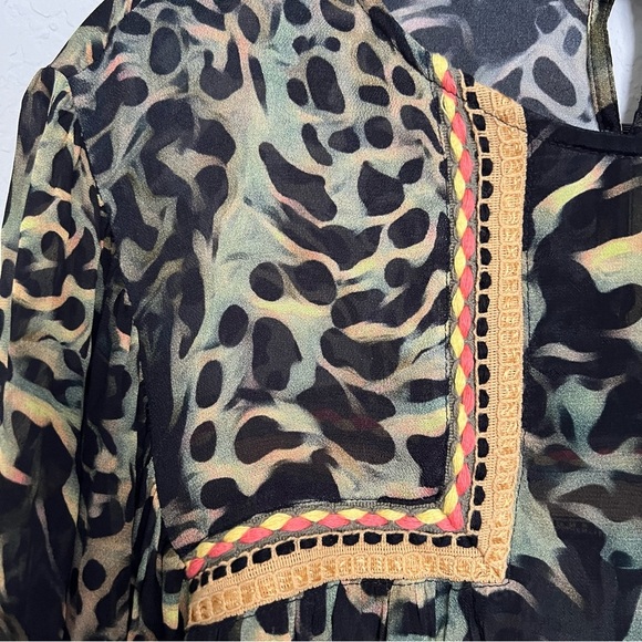 Anthropologie Blank London Miranda Peasant Blouse Size XS Balloon Sleeves - Picture 6 of 10